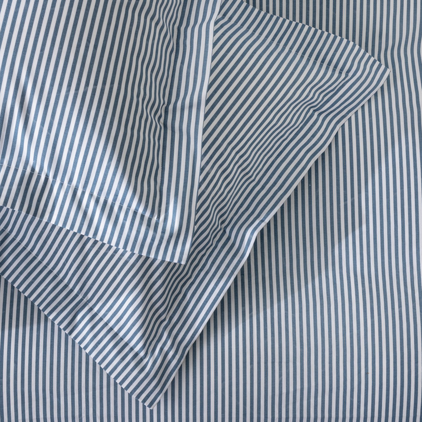 Habitat Cotton Oxford Edge Stripe Denim Bedding Set- Toddler