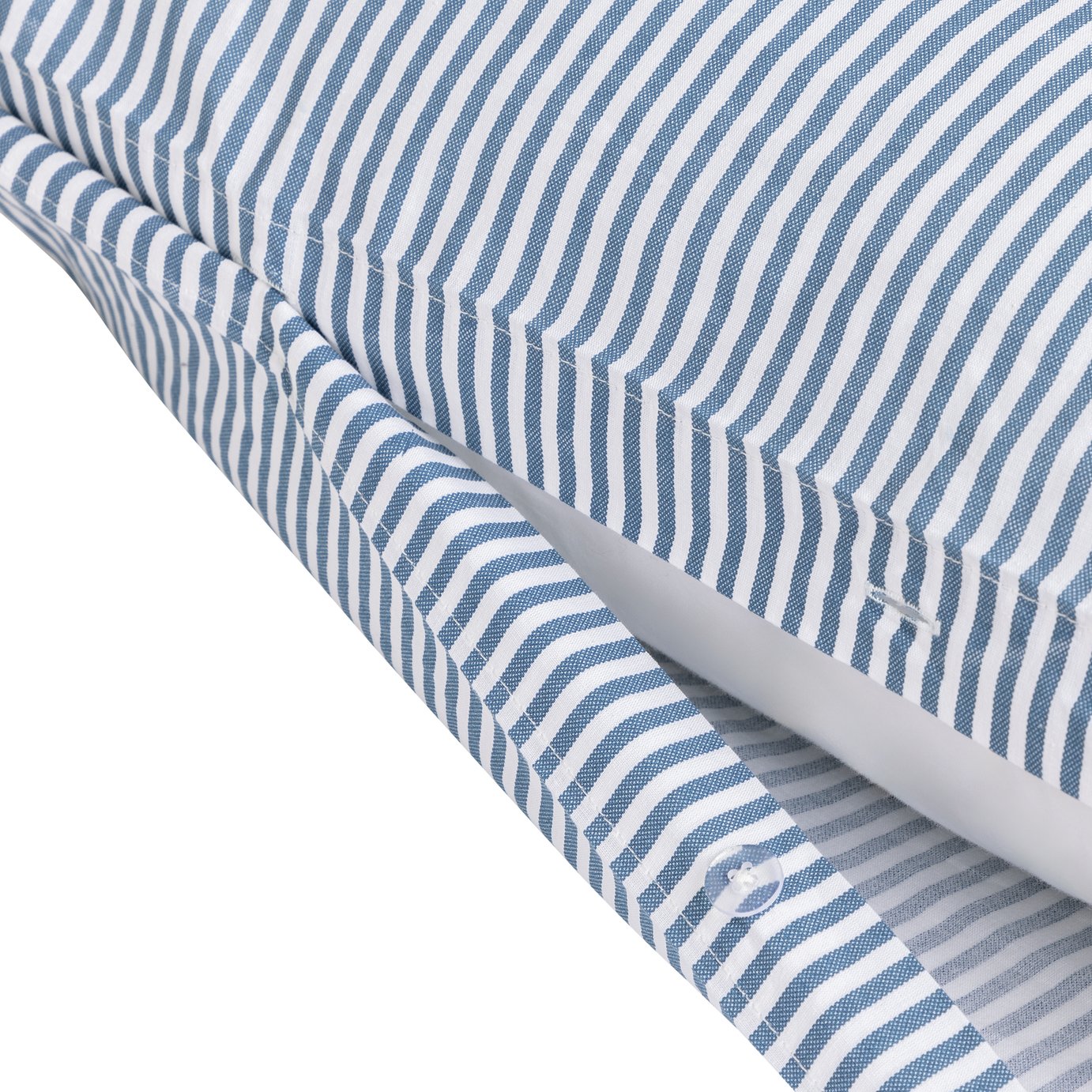 Habitat Cotton Oxford Edge Stripe Denim Bedding Set- Toddler