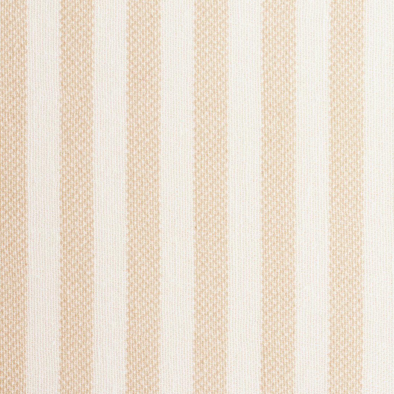 Habitat Oxford Stripe Print Neutral Fitted Sheet - Single