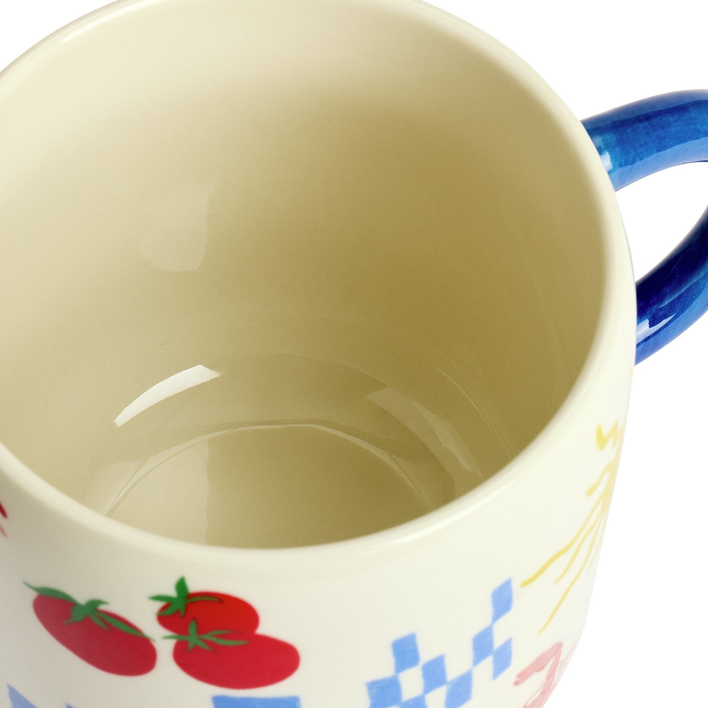 Argos Home Coastal Print Set of 2 Stoneware Mugs - Cream