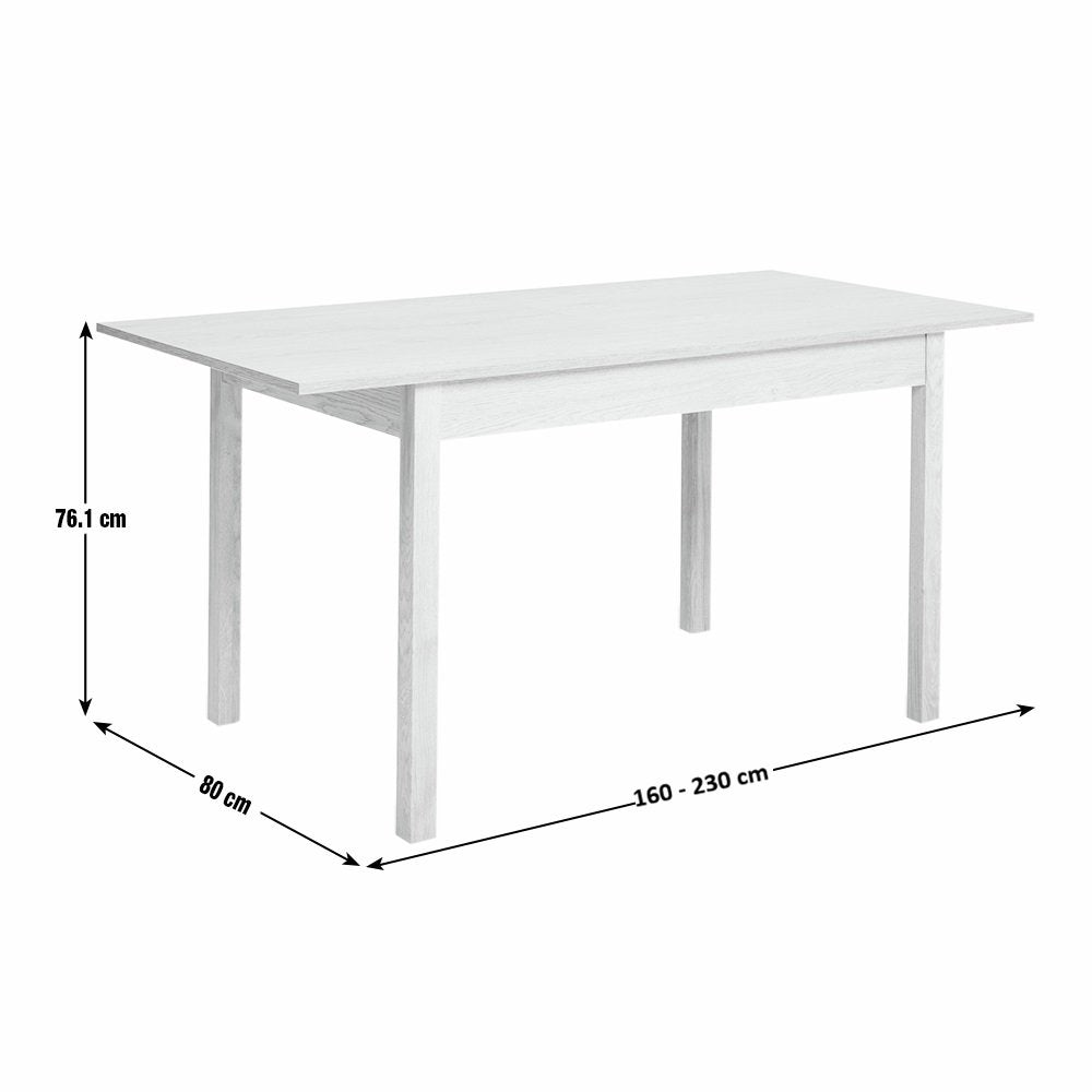 Argos Home Sendi Extend Wood Effect 6-8 Dining Table - Natural