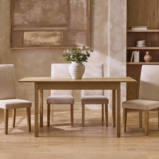 Argos Home Sendi Extend Wood Effect 6-8 Dining Table - Natural