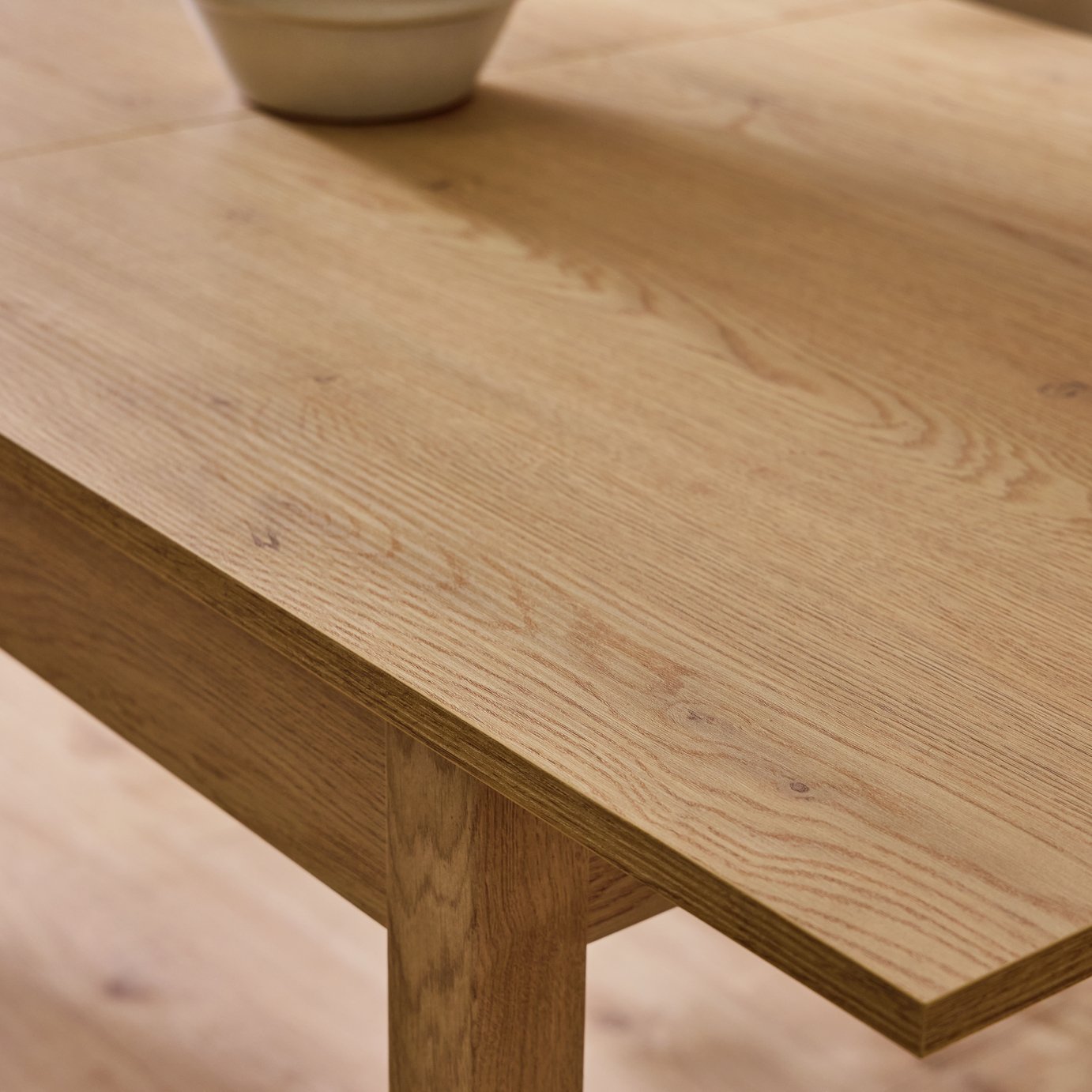 Argos Home Sendi Extend Wood Effect 6-8 Dining Table - Natural