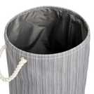 Argos Home 60L Stockholm Stripe Laundry Bag with Handles - Grey