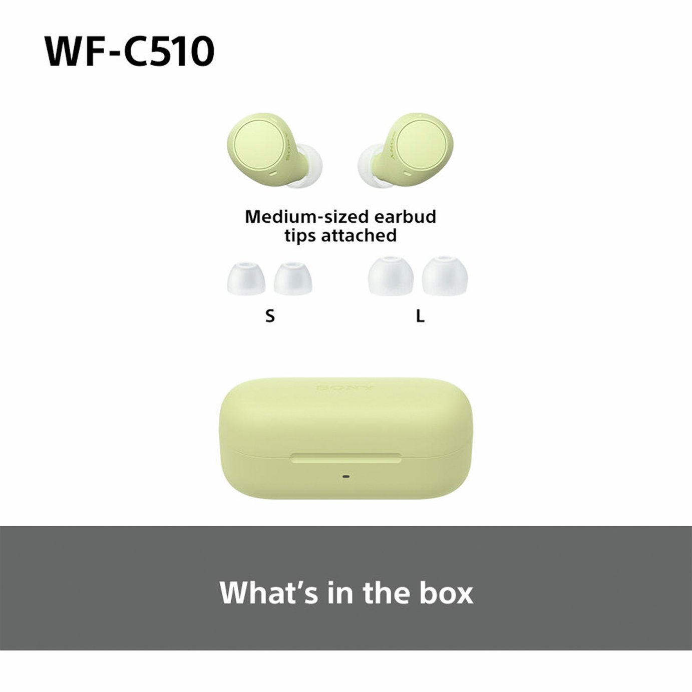 Sony WF-C510 True Wireless Earbuds - Yellow