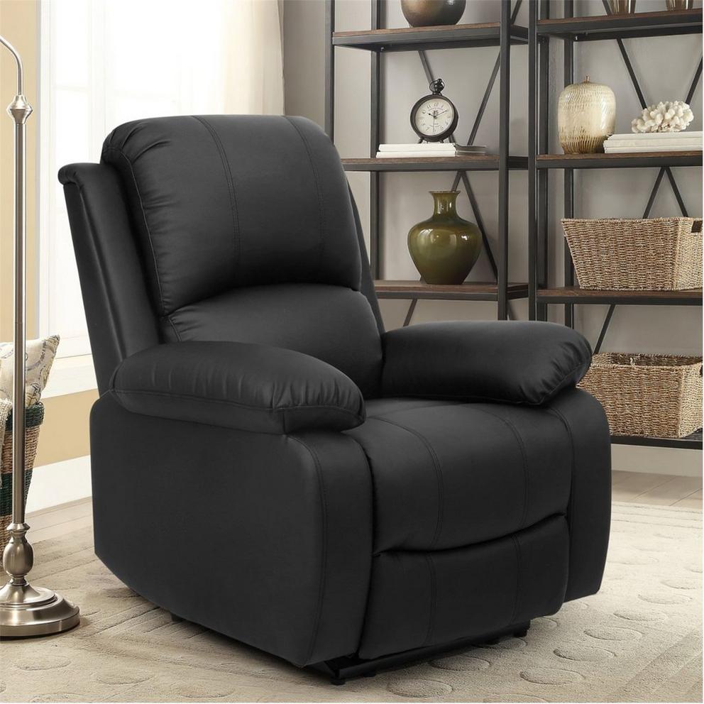 Manual Reclining Leather Sofa Set