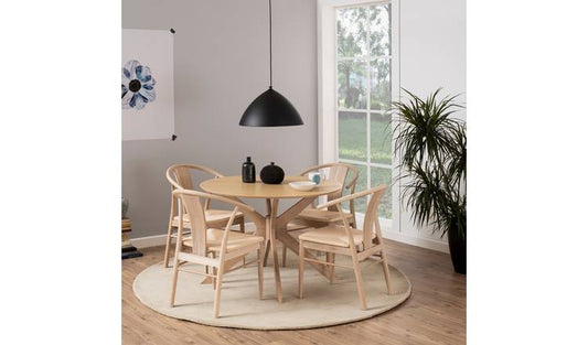 Furniture To Go Duncan 4 Seater Round Dining Table - Natural