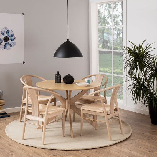 Furniture To Go Duncan 4 Seater Round Dining Table - Natural