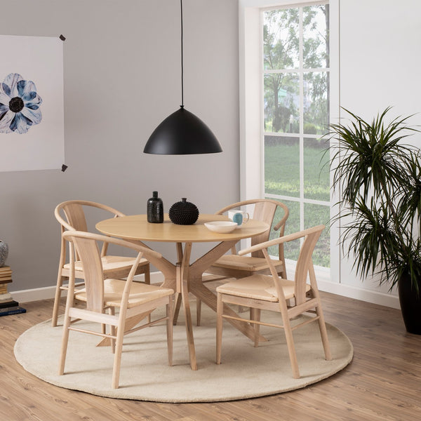 Furniture To Go Duncan 4 Seater Round Dining Table - Natural
