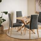 Furniture To Go Duncan 4 Seater Round Dining Table - Natural