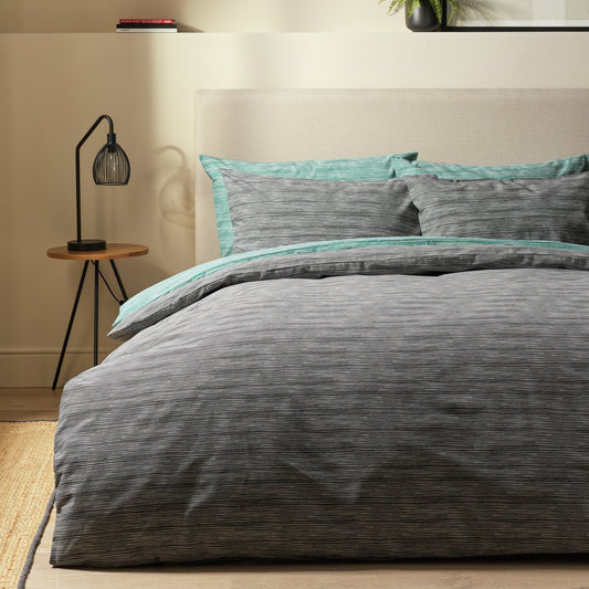 Argos Home Stockholm Stripe Black Bedding Set - Single