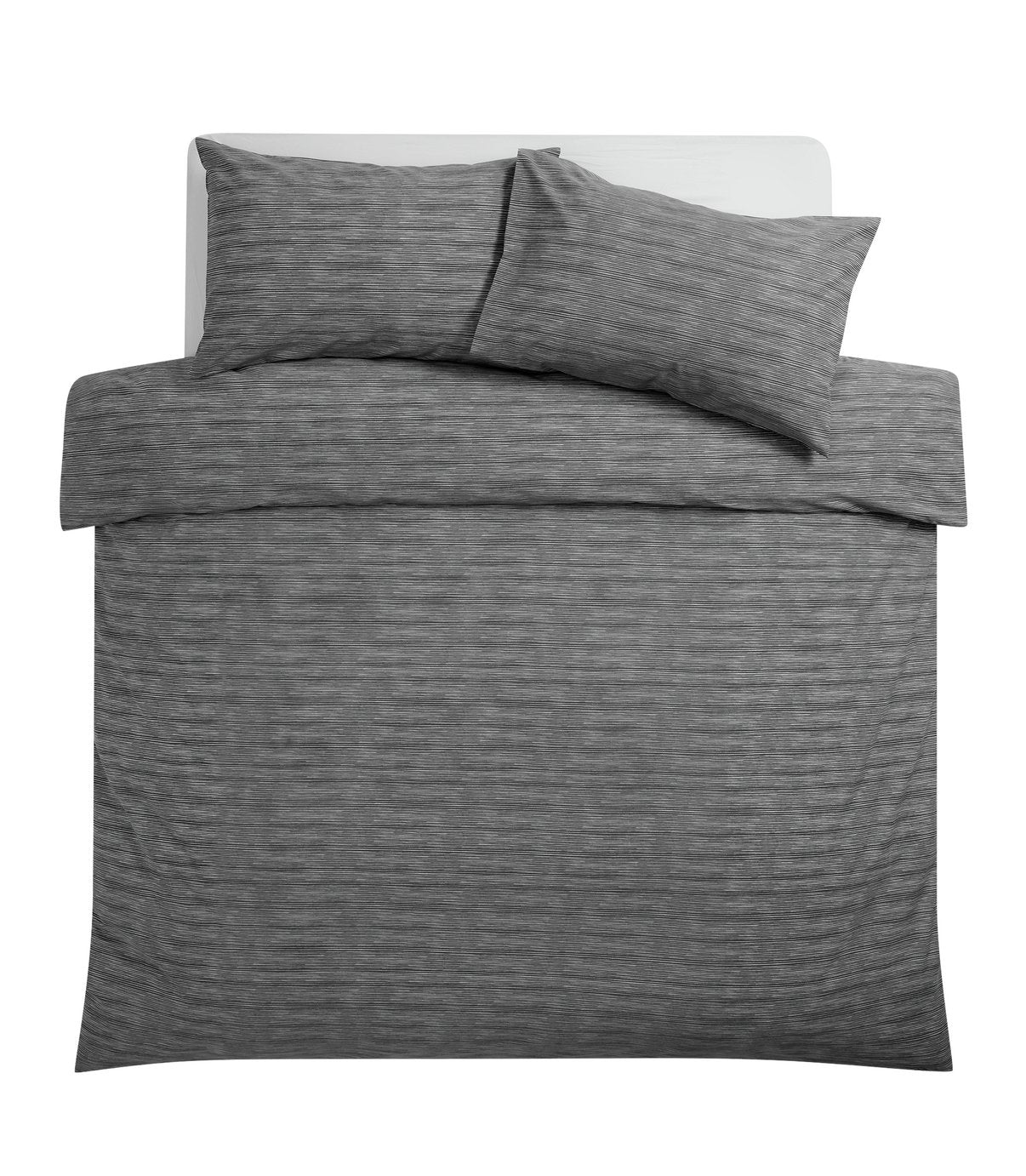 Argos Home Stockholm Stripe Black Bedding Set - Single
