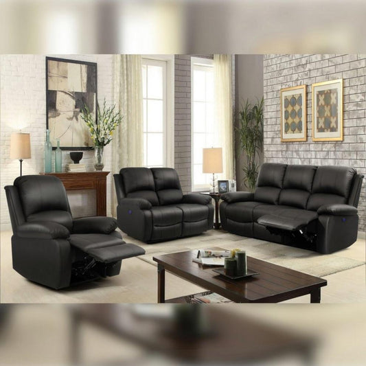 Electric Reclining Leather Sofa Set