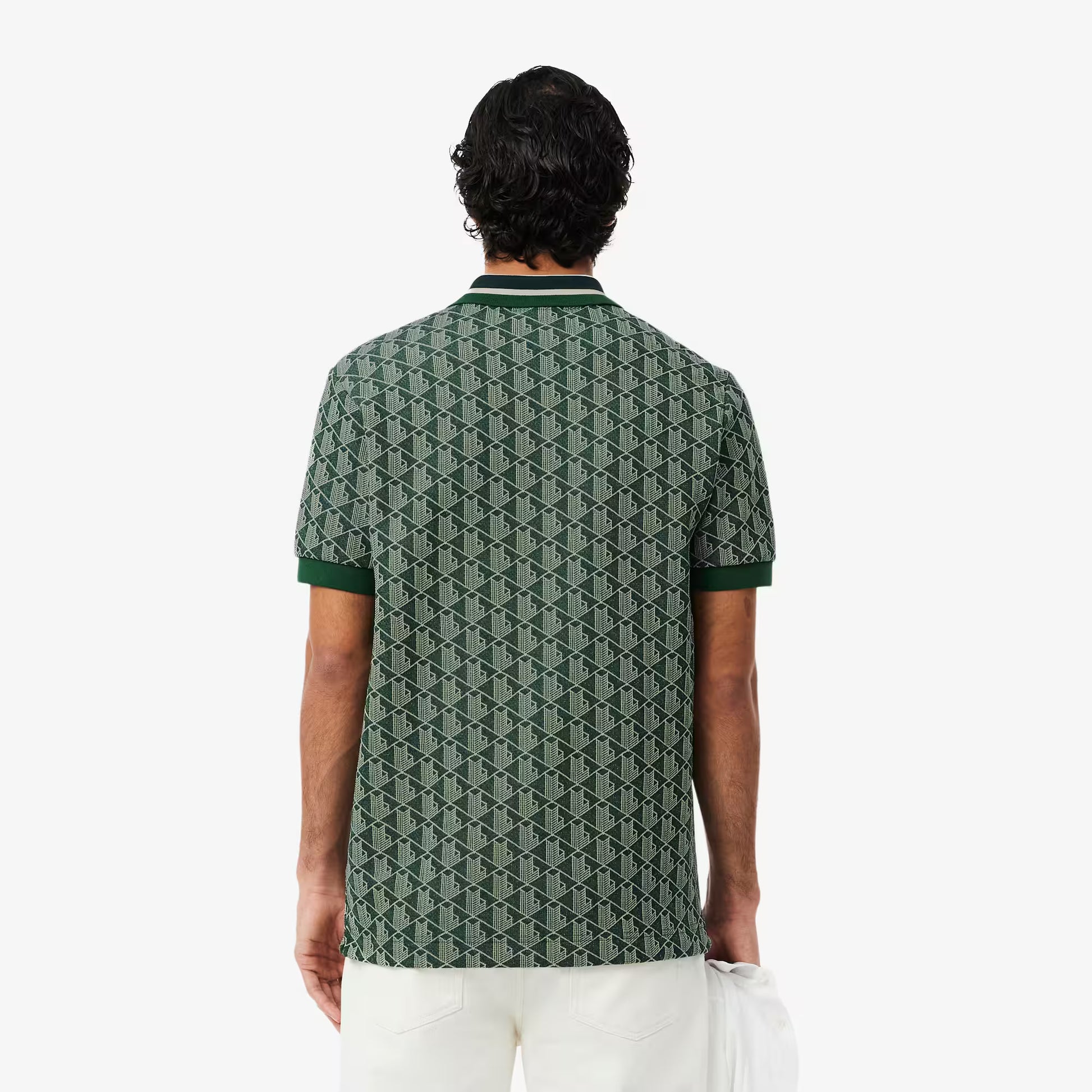 Classic Fit Monogram Jacquard Polo Shirt
