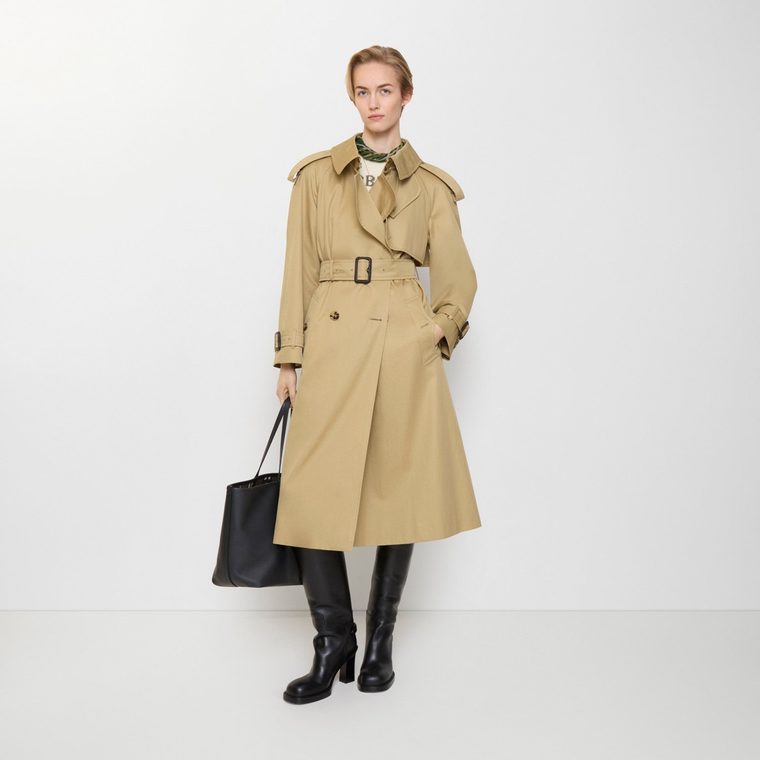 Long Gabardine Fitzrovia Trench Coat