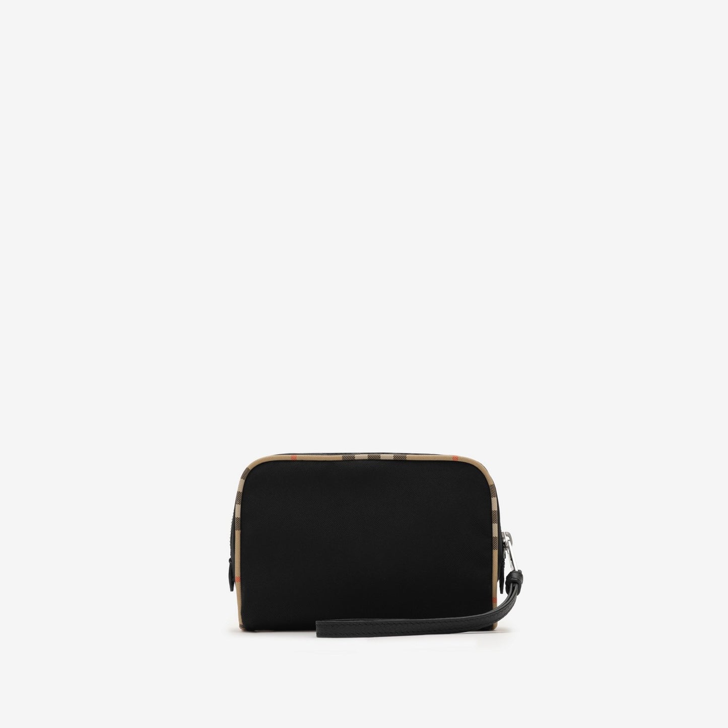 Small Check Trim Travel Pouch