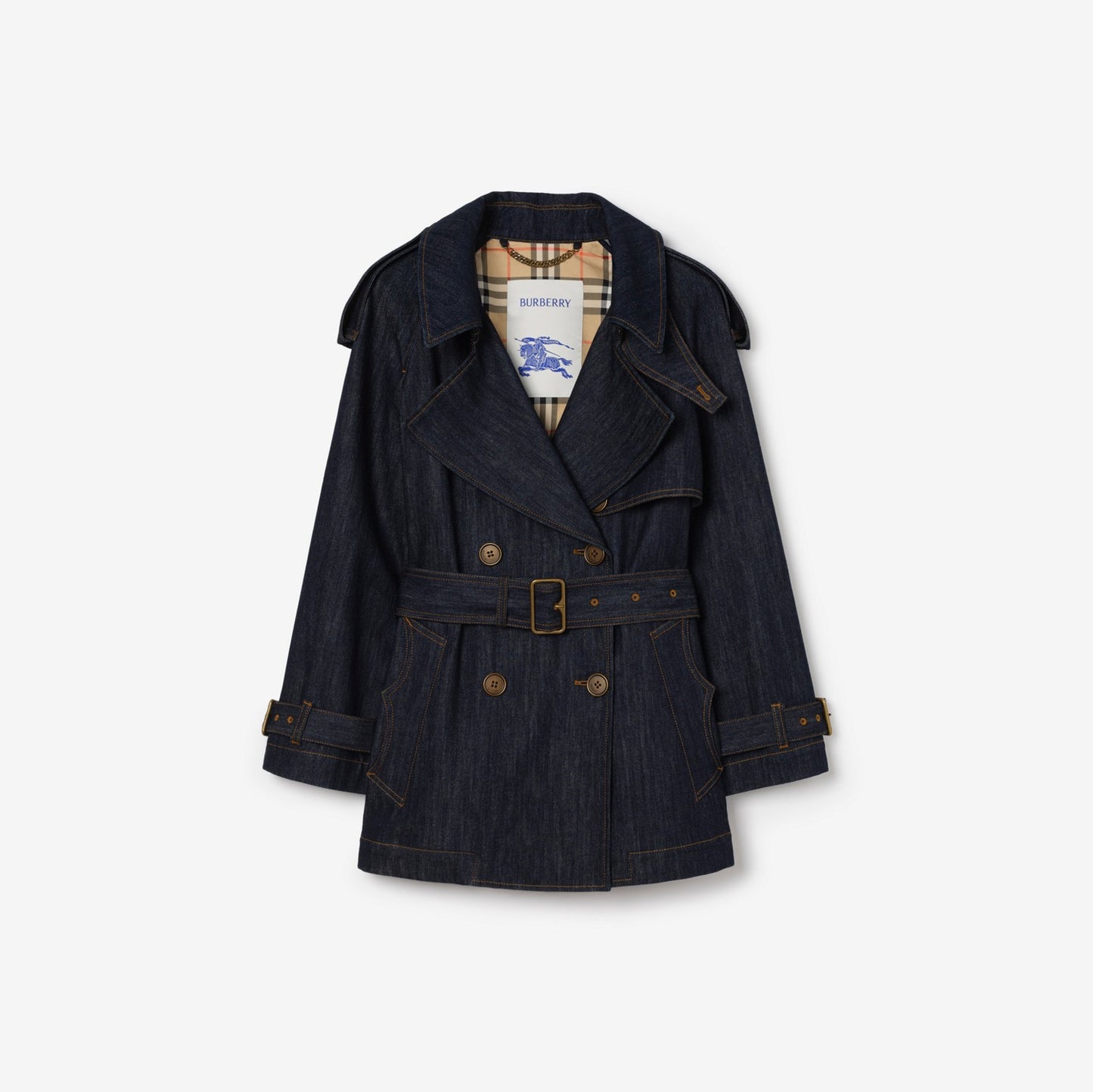 Short Denim Fitzrovia Trench Coat