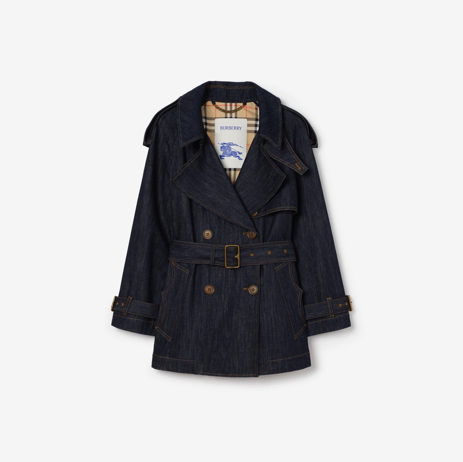 Short Denim Fitzrovia Trench Coat