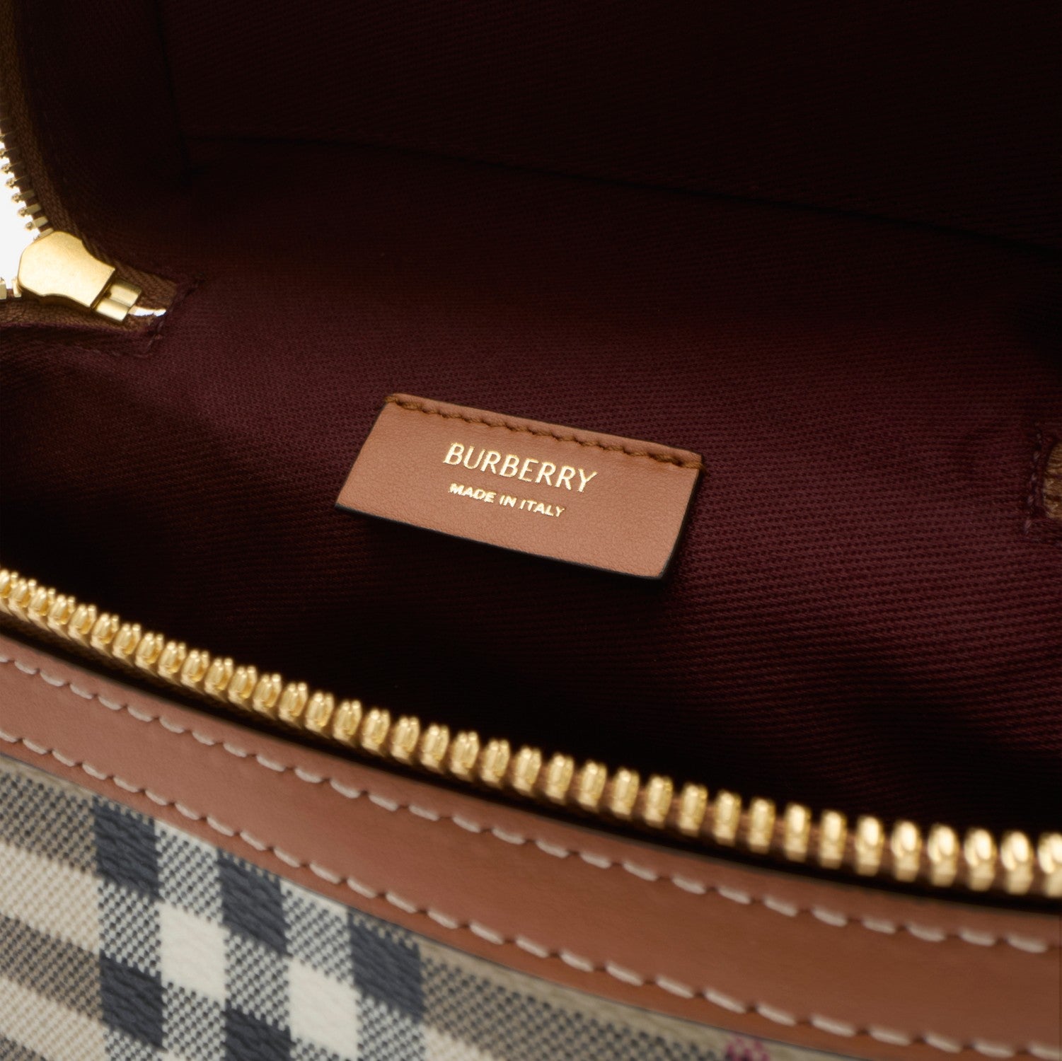 Mini Check Vanity Bag