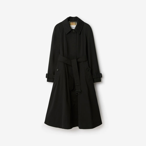 Long Gabardine Ellingham Fit-and-flare Car Coat