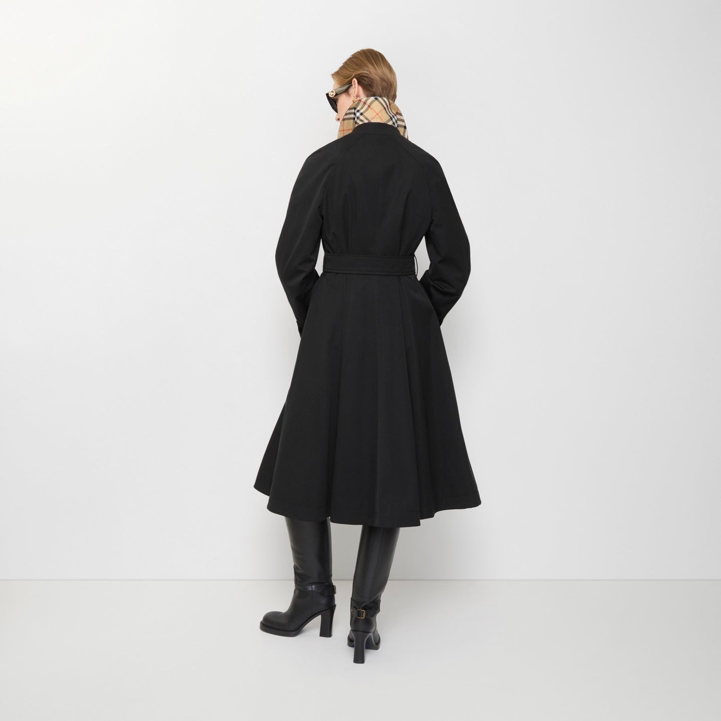 Long Gabardine Ellingham Fit-and-flare Car Coat
