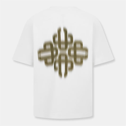Mens Blurred Graphic Emblem T-Shirt