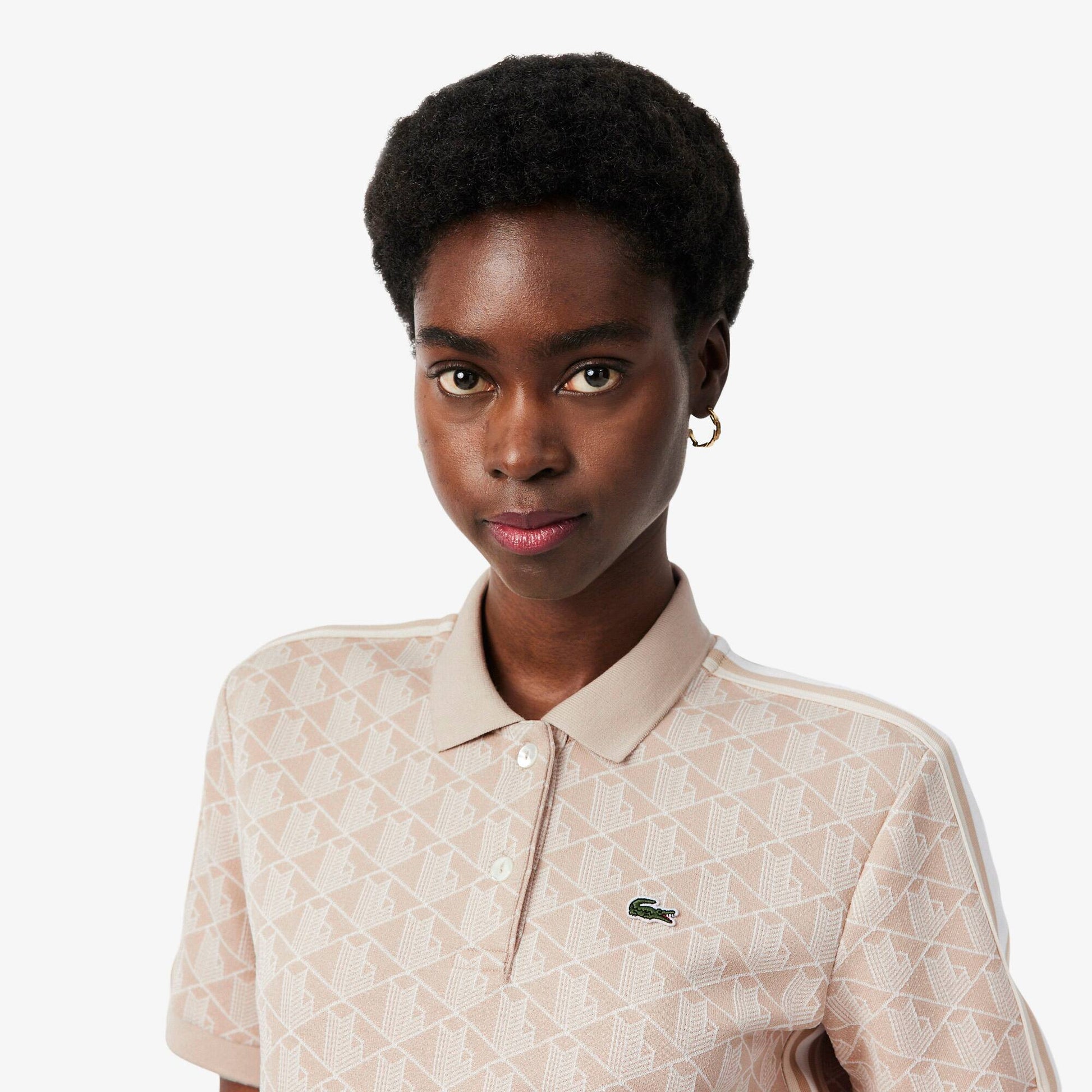 Slim Fit Monogram Jacquard Polo Shirt