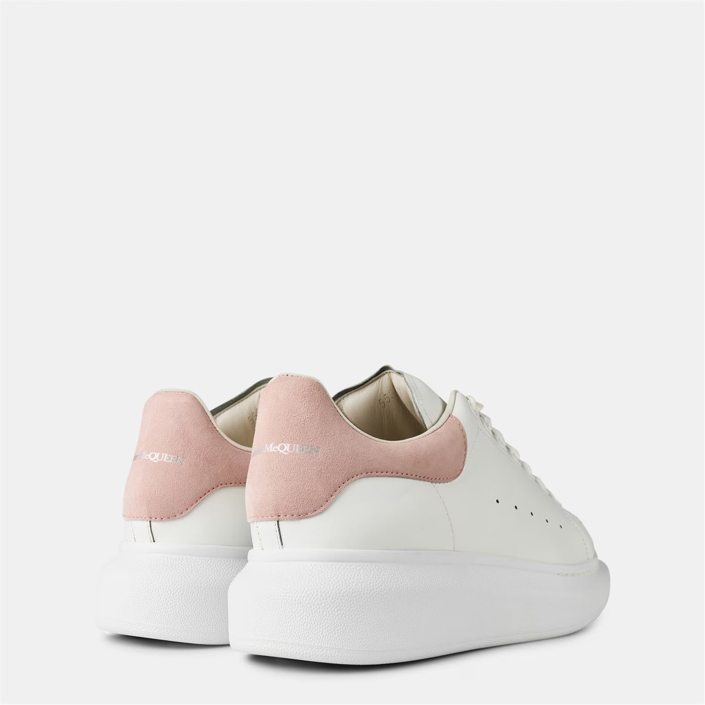 Women's Logo Print Leather Oversized Trainers
