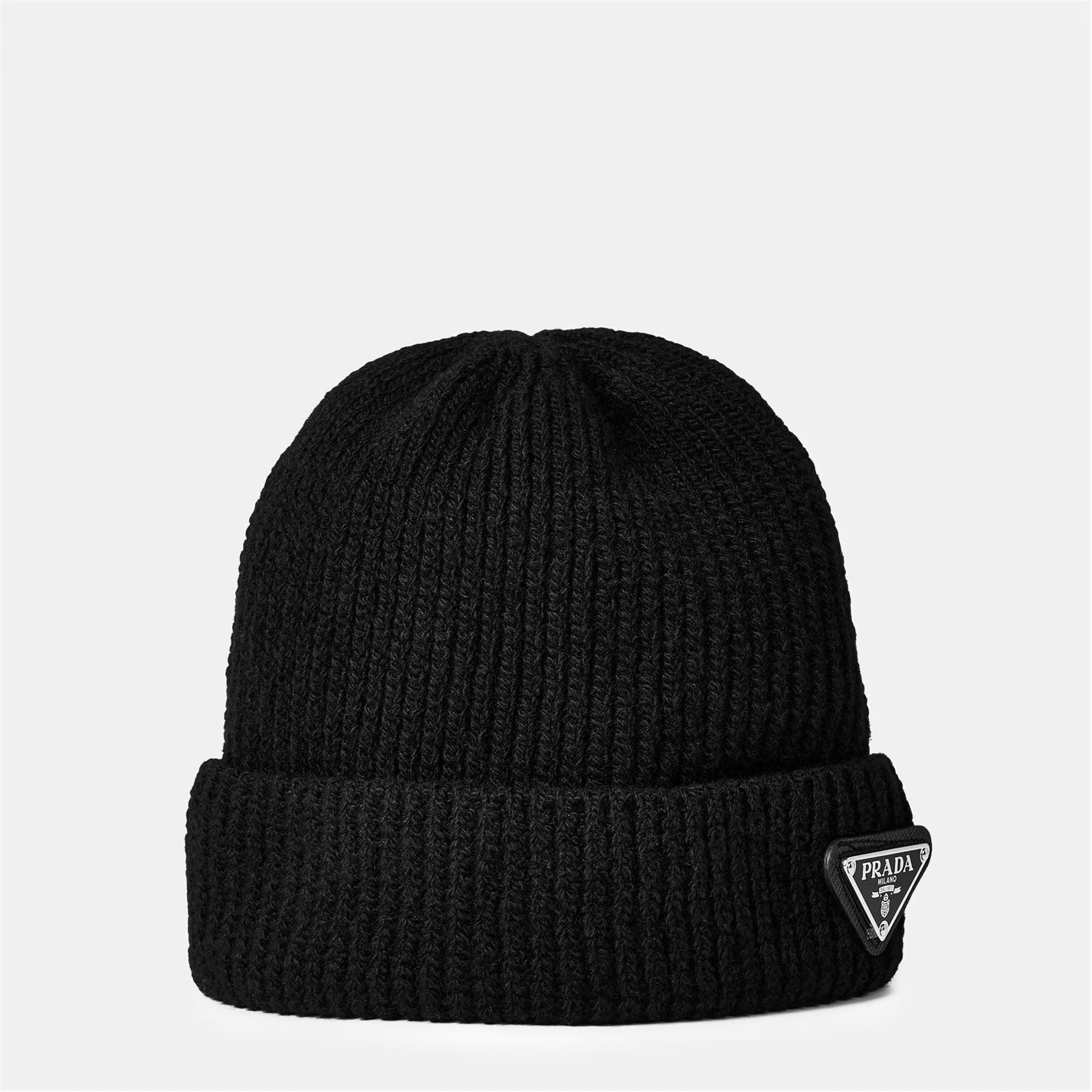 Men'S Wool Badge Logo Beanie