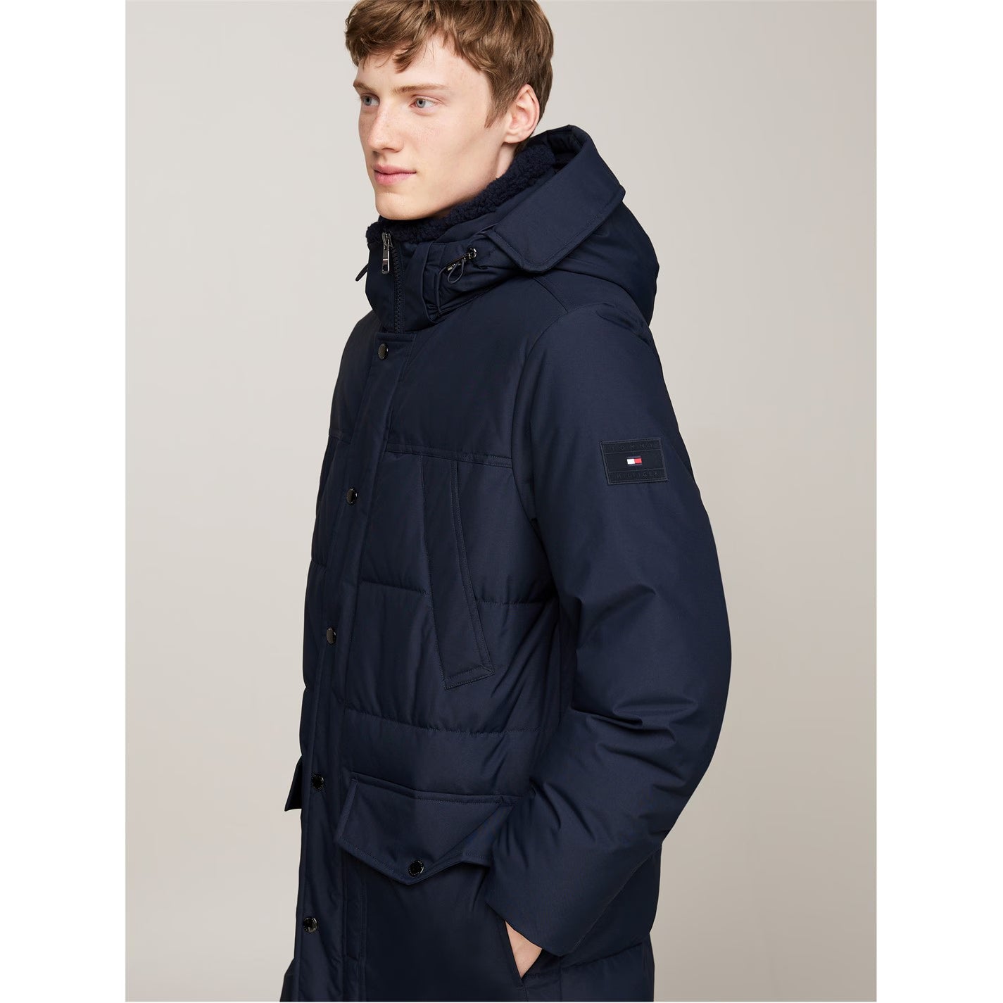Men's Padded Utility DWR Hooded Thigh Length Parka