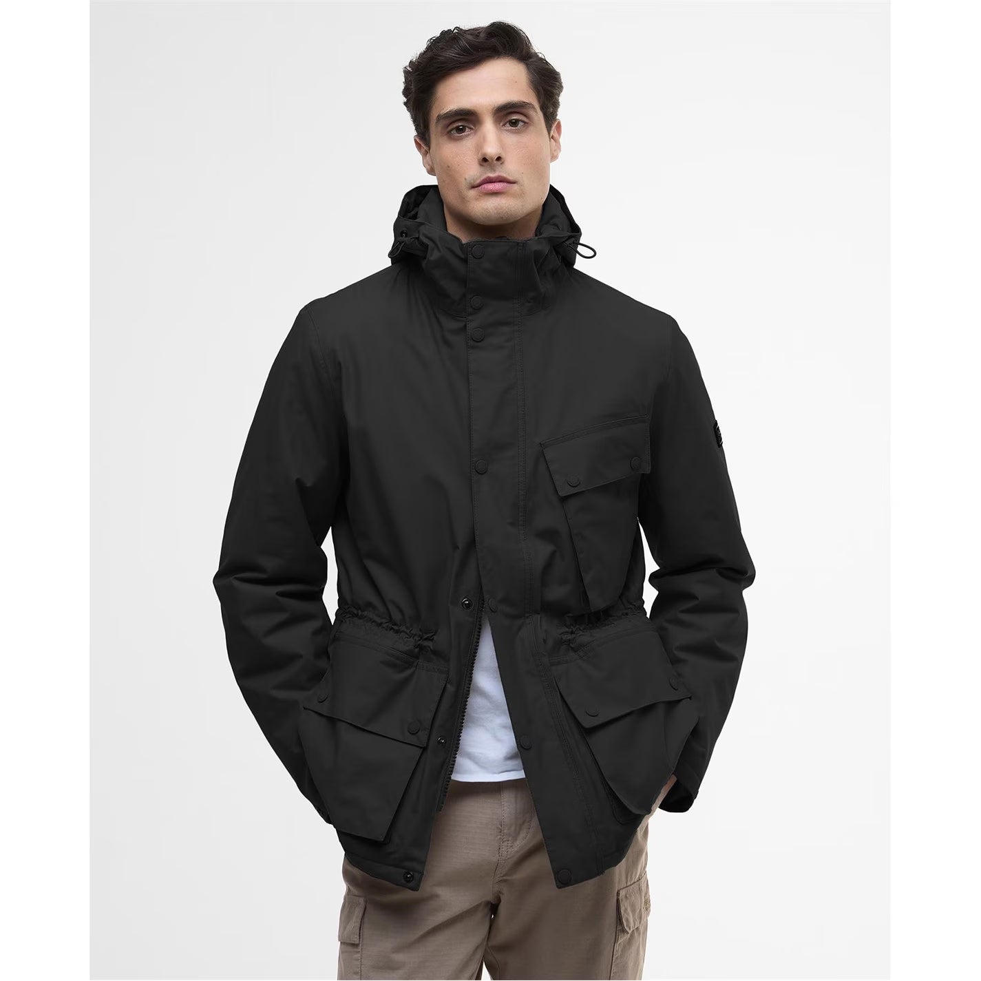 Barbour International Men's Endley Waterproof Hooded Long Sleeve Long Puffer Jacket