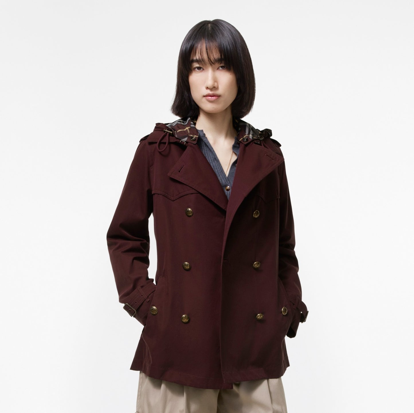 Short Tropical Gabardine Foxfield Trench Coat