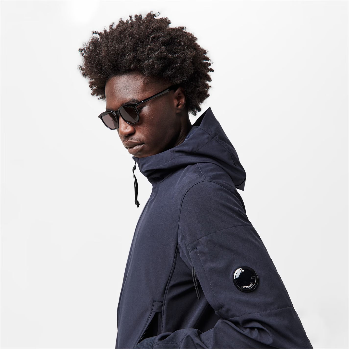 Men's Lens Windproof Hooded Long Sleeve Softshell Jacket