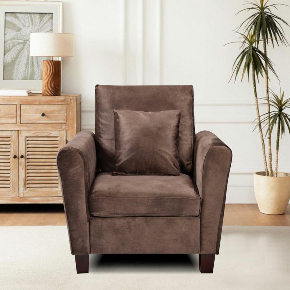 Plush Fabric Sofa Set