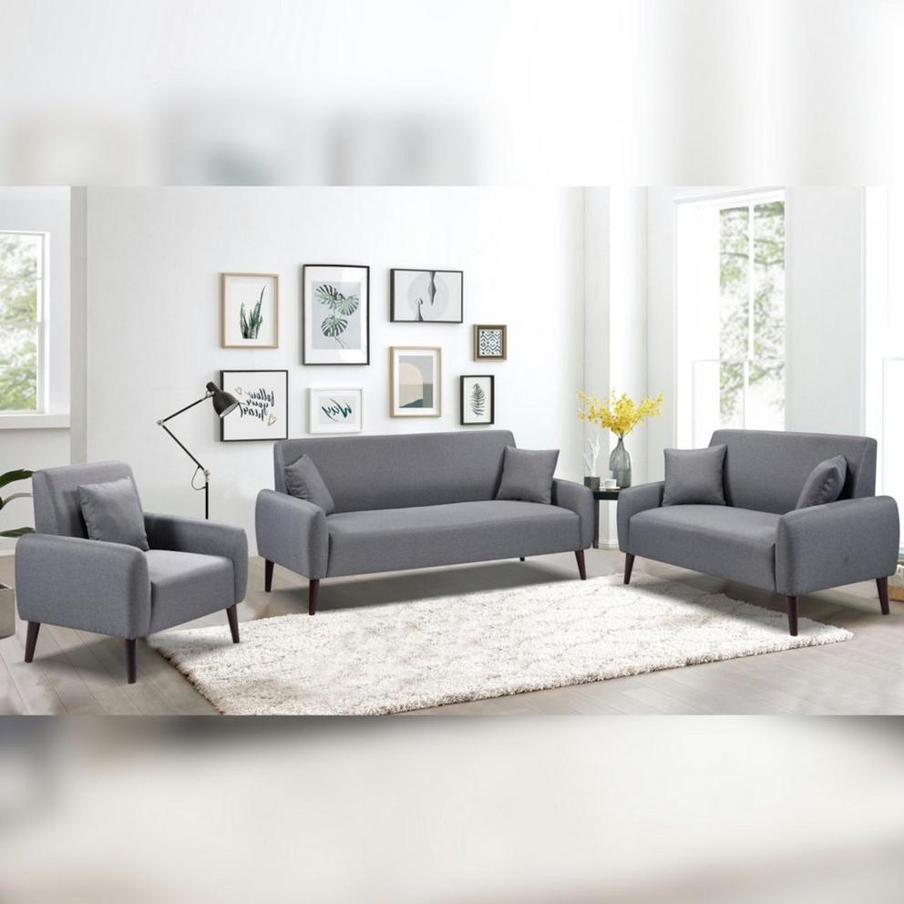 Modern Linen Sofa Set
