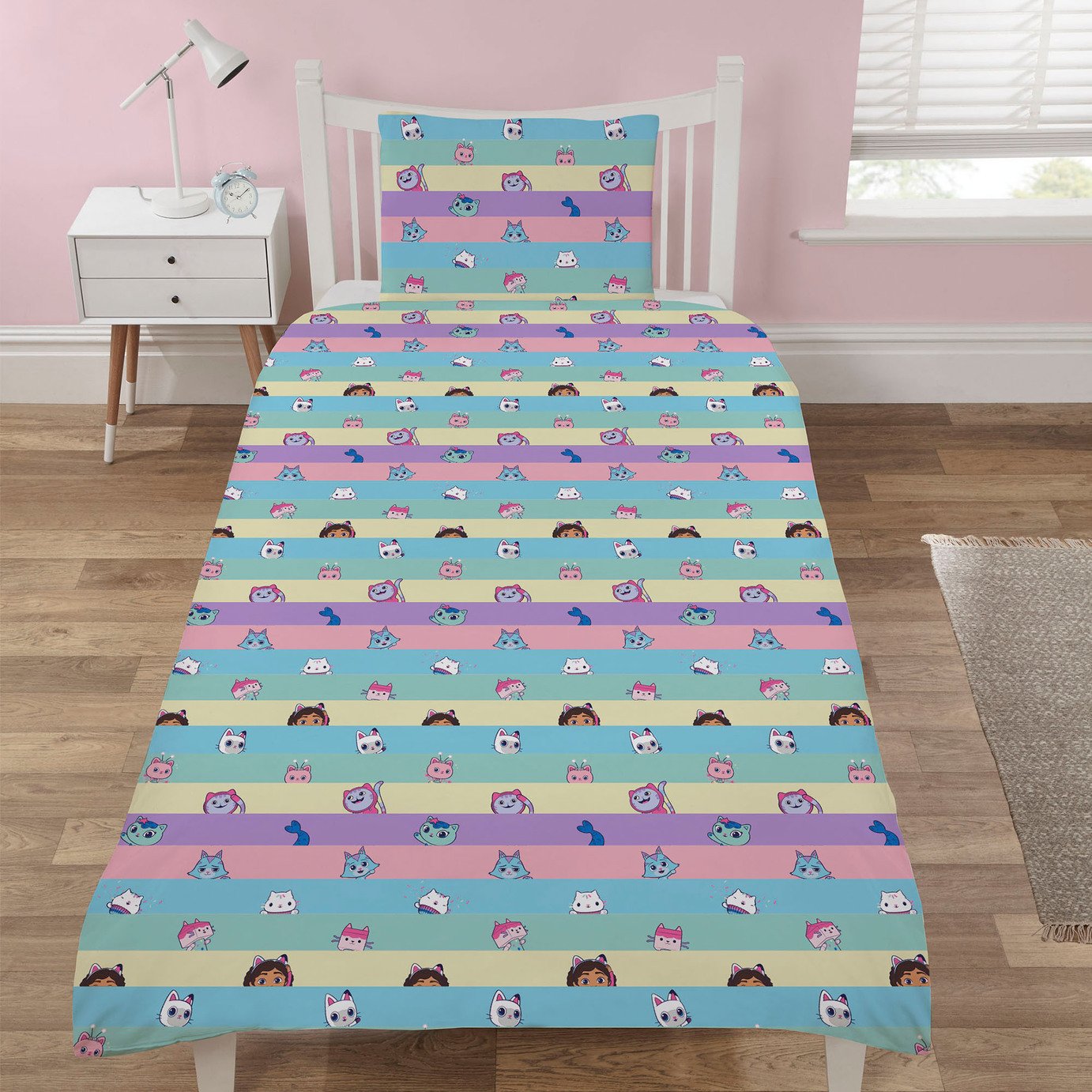 Gabby's Dollhouse Kids Pink Bedding Set - Single
