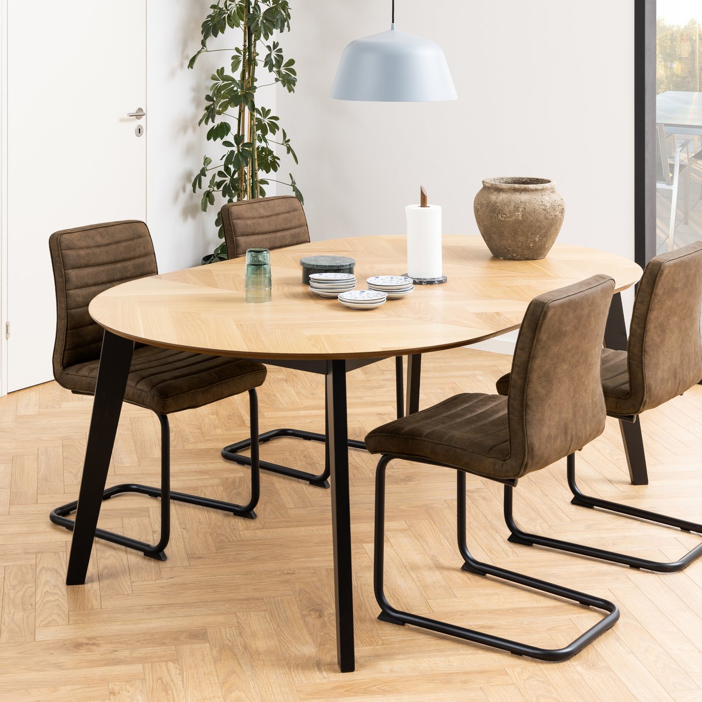 Furniture To Go Georgetown Ext 6 Seater Dining Table-Natural