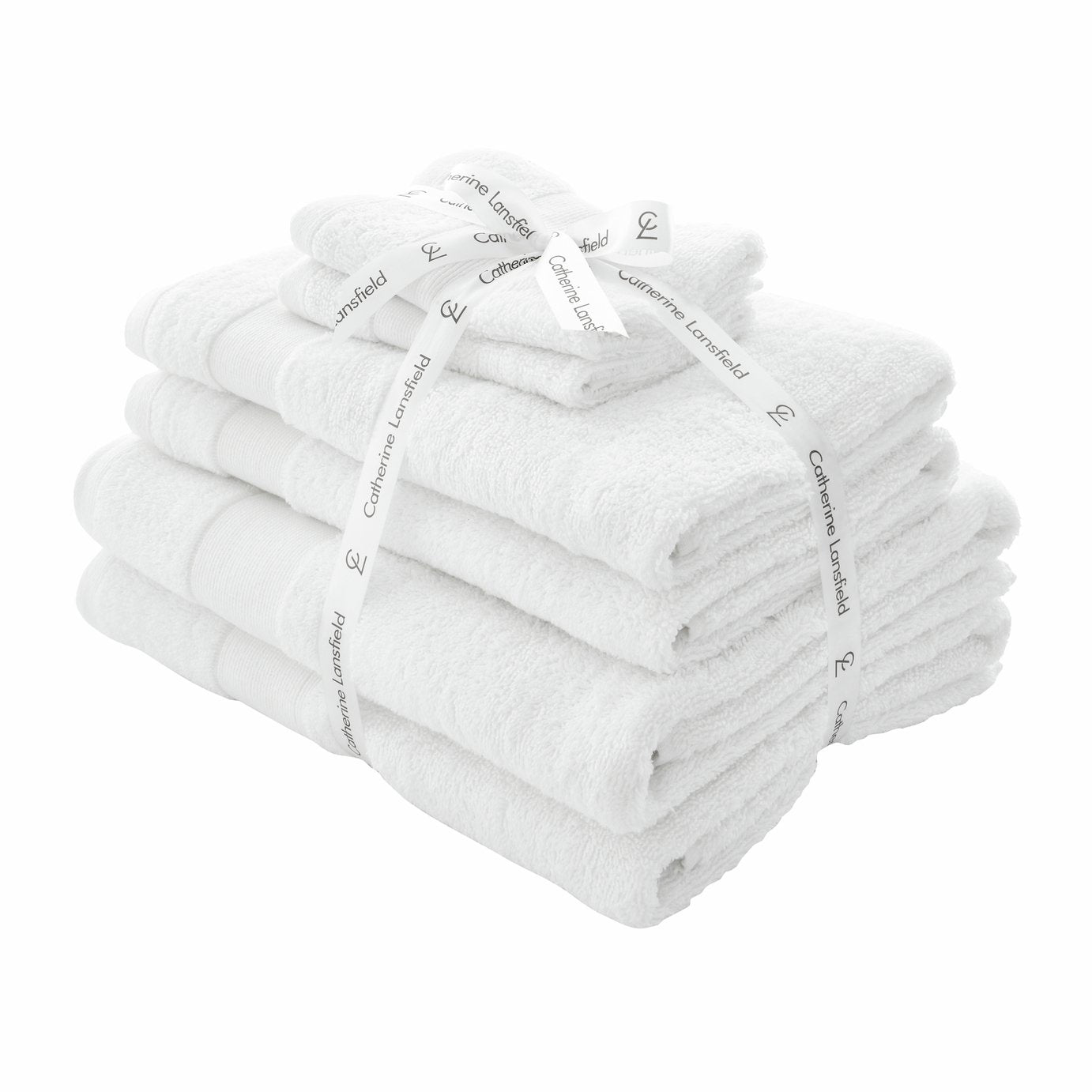 Catherine Lansfield Anti Bacterial Towel Bale - White