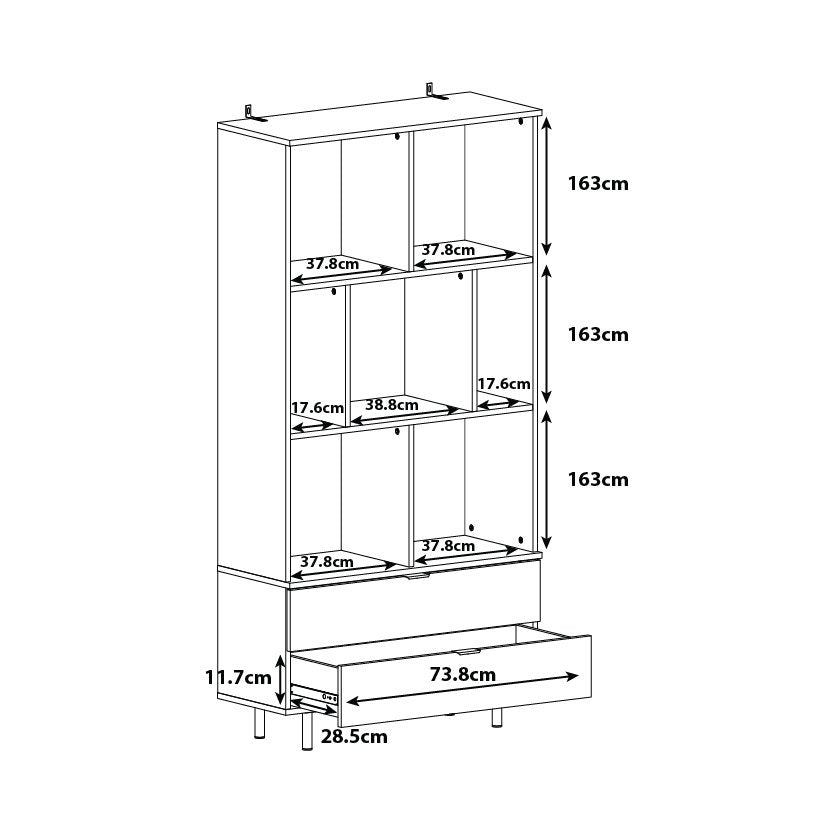 Argos Home Taite Bookcase - White
