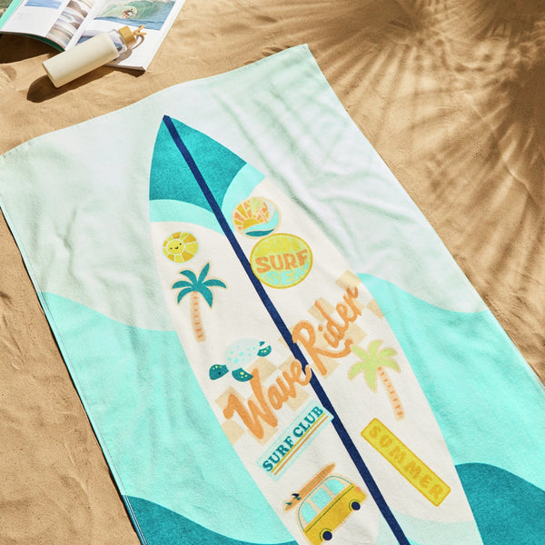 Argos Home Surfboard Novelty Beach Towel - Teal