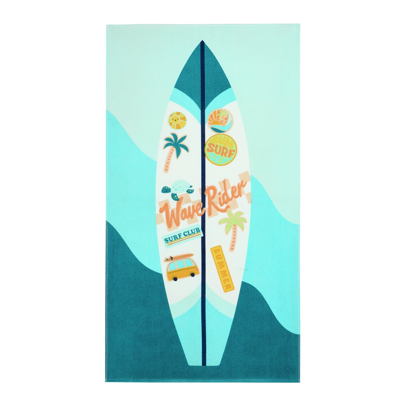 Argos Home Surfboard Novelty Beach Towel - Teal