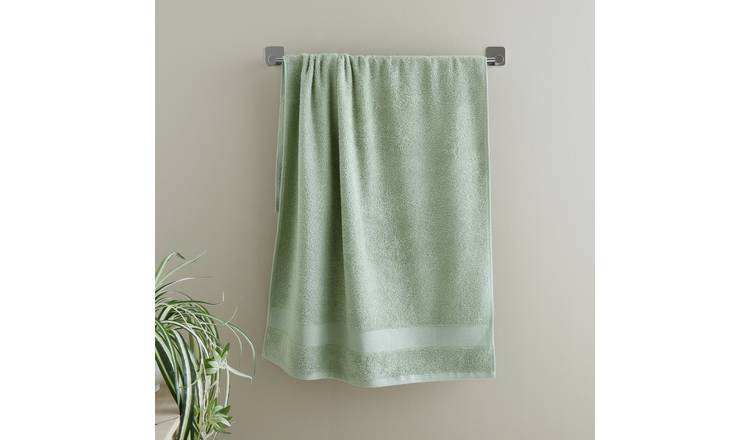 Catherine Lansfield Anti Bacterial Bath Sheet - Sage Green
