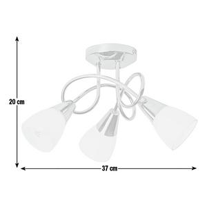 Argos Home Curico 3 Light Glass Opal Ceiling Light - Chrome