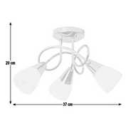Argos Home Curico 3 Light Glass Opal Ceiling Light - Chrome