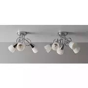 Argos Home Curico 3 Light Glass Opal Ceiling Light - Chrome