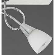 Argos Home Curico 3 Light Glass Opal Ceiling Light - Chrome