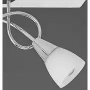 Argos Home Curico 3 Light Glass Opal Ceiling Light - Chrome