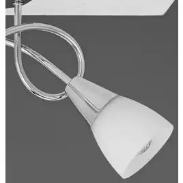 Argos Home Curico 3 Light Glass Opal Ceiling Light - Chrome