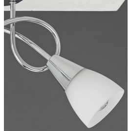 Argos Home Curico 3 Light Glass Opal Ceiling Light - Chrome