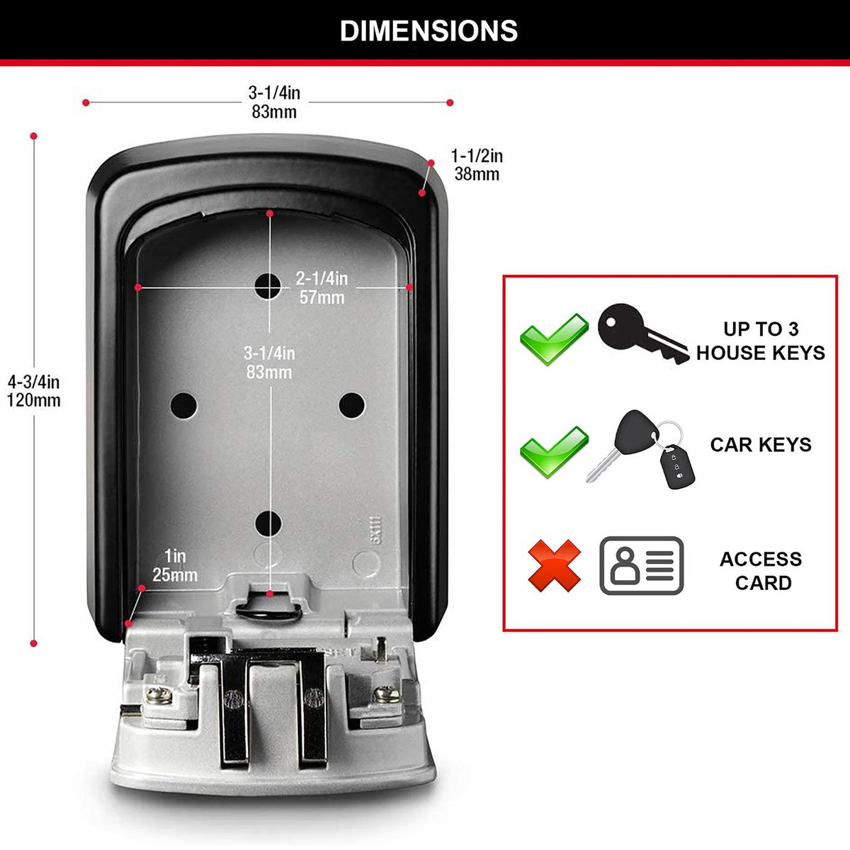 Master Lock Medium Key Safe with Combination Lock